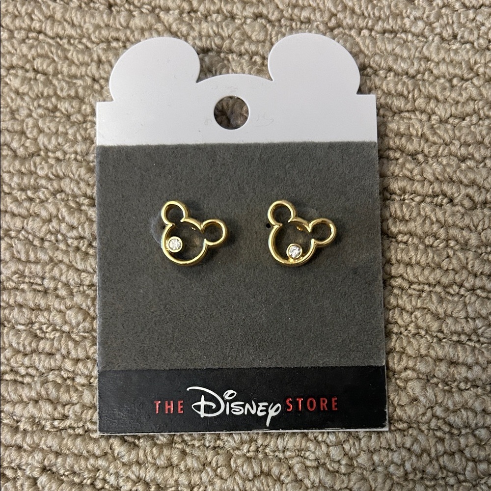 Disney Gold Mickey Mouse Stud Earrings